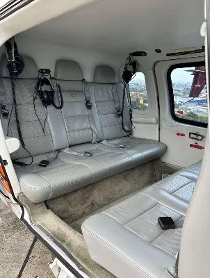 Cabin interior of a 2011 Agusta A109E.