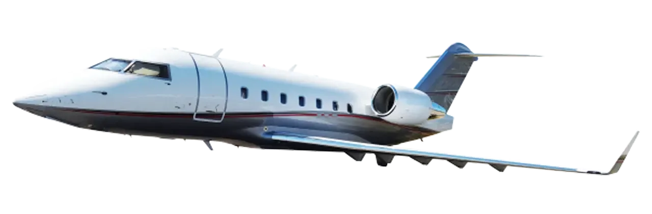 Marketing image of a Bombardier Challenger 604.
