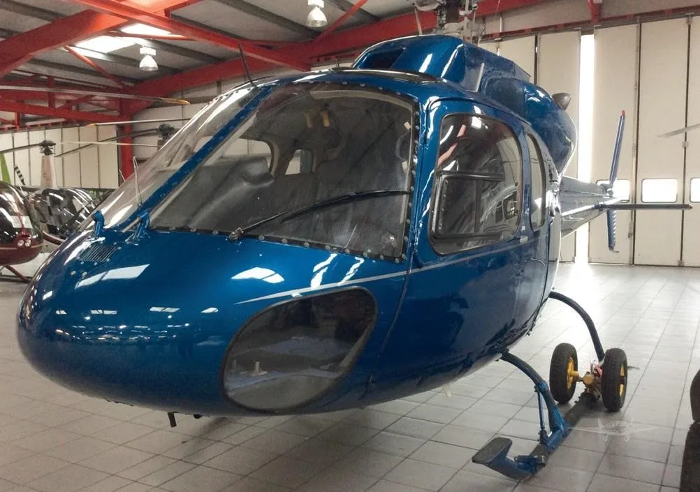 Exterior view of a 1983 EUROCOPTER AS355F-1, G-PIPB.