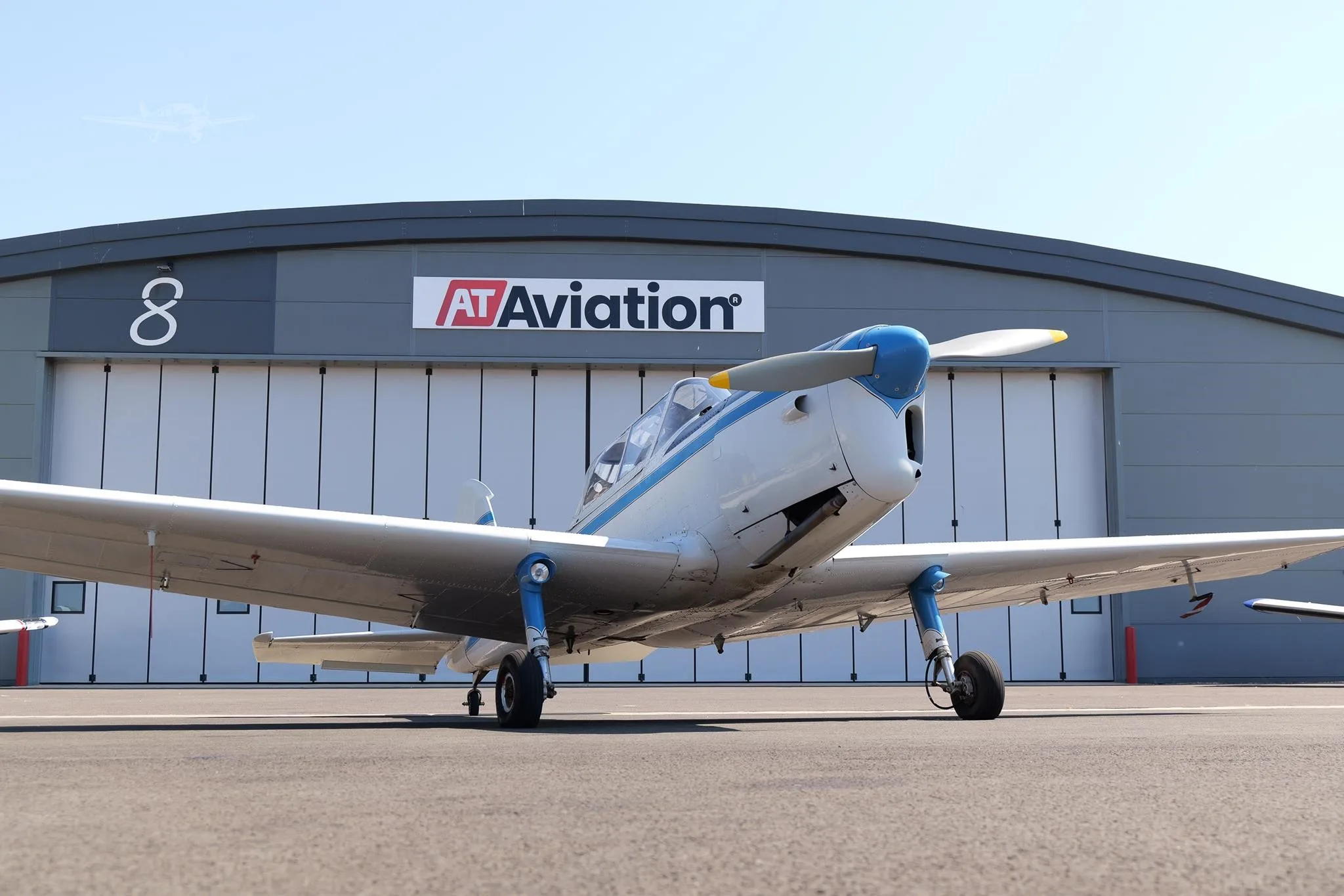 Exterior view of a 1952 DEHAVILLAND DHC-1 CHIPMUNK, G-AMUF.