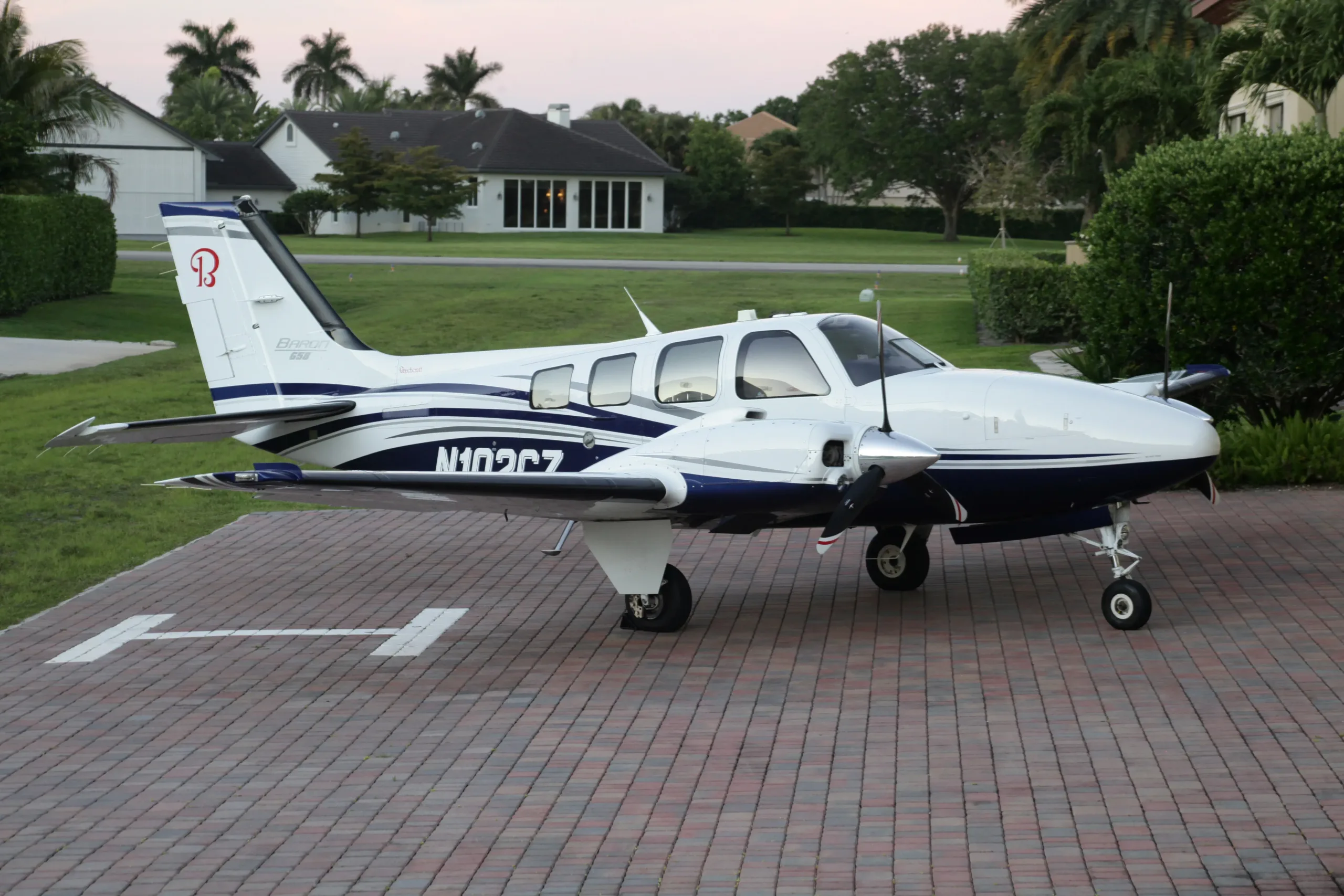 Exterior view of a 2016 Beechcraft Baron G58 SN, TH-2465.