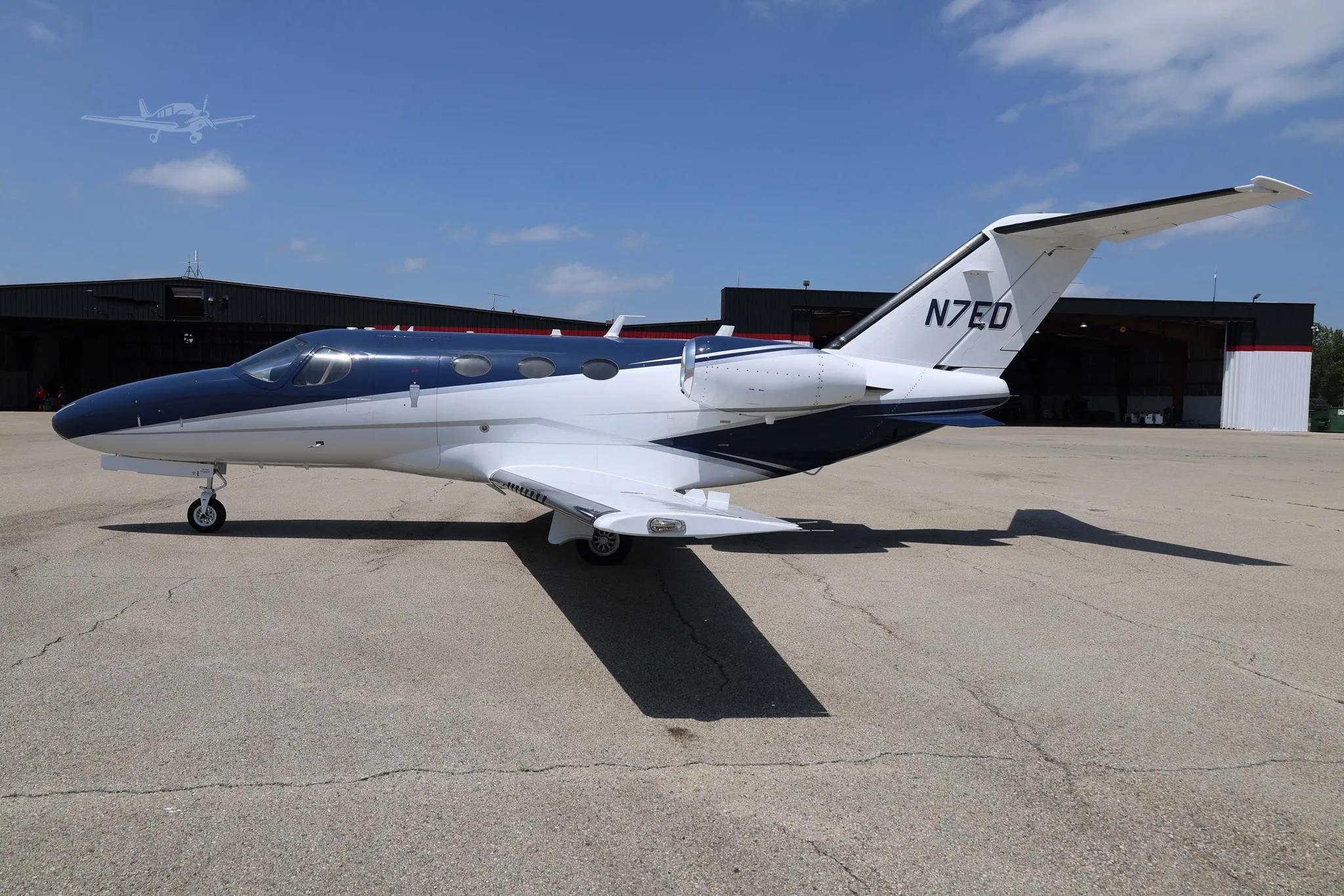 Exterior view of a 2009 CESSNA CITATION MUSTANG, N7ED.