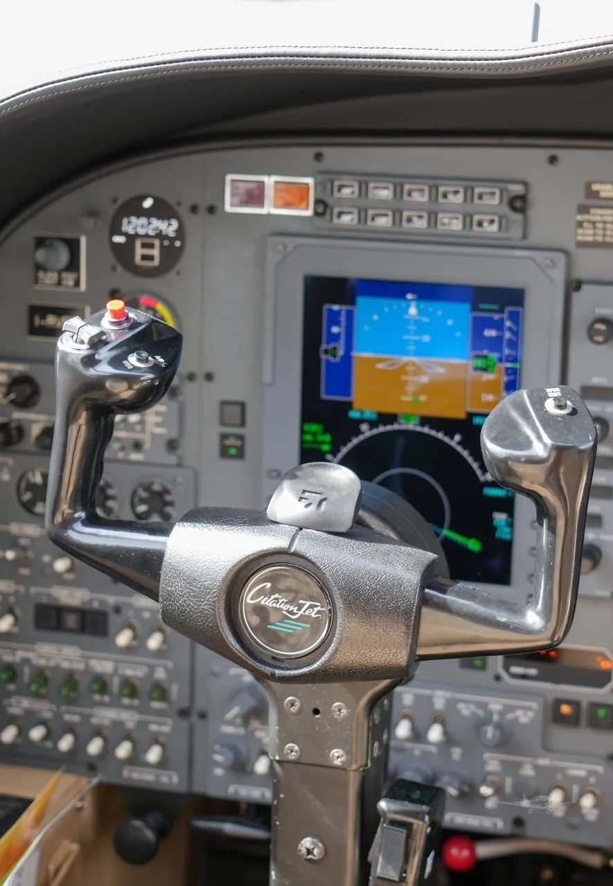 Cockpit and instrument panel of a 2000 CESSNA CITATION CJ1.