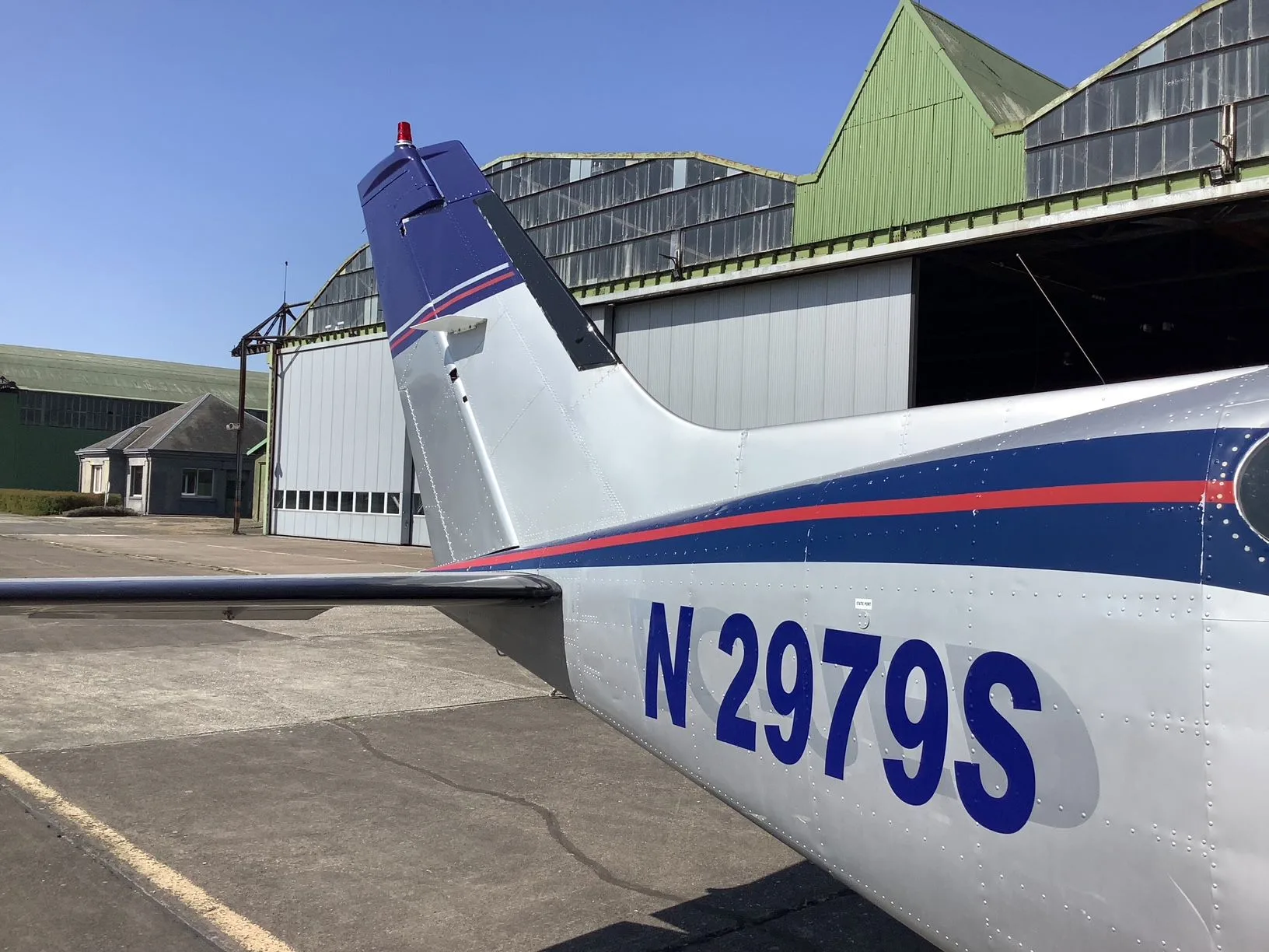 Exterior view of a 1967 Cessna 411A.