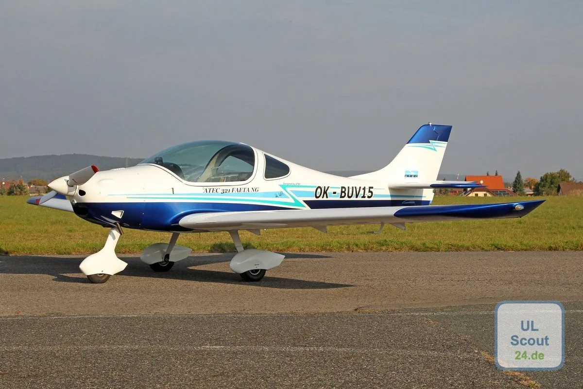 Exterior view of a 2023 ATEC Faeta 321 NG, OK-BUV15.
