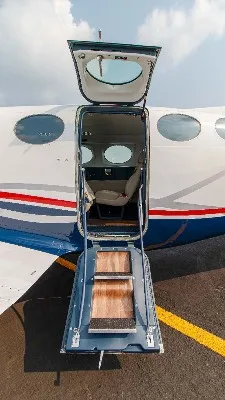 Exterior view of a 1980 Cessna 414A.