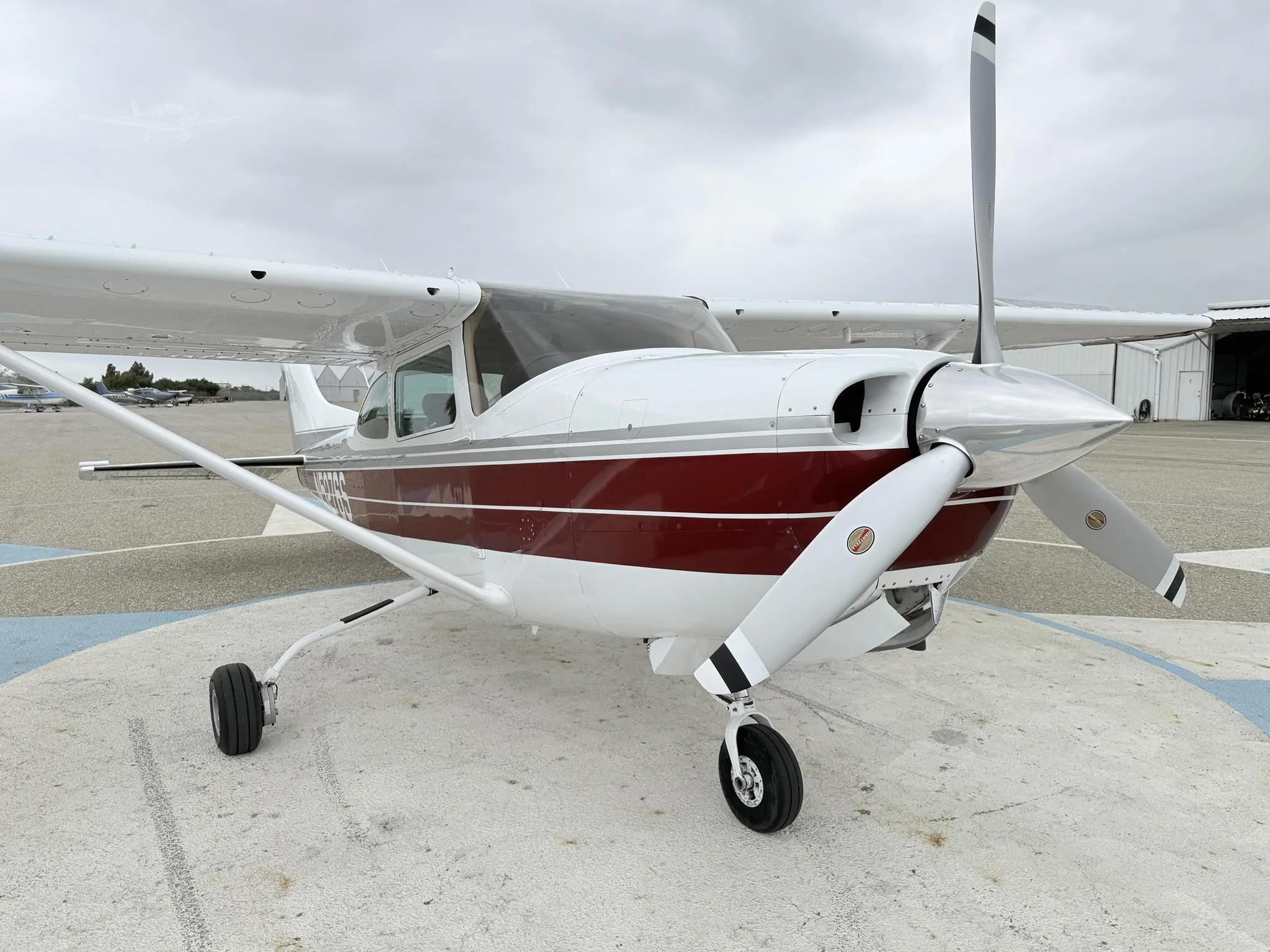 Exterior view of a 1980 CESSNA TURBO R182RG SKYLANE, N5276S.