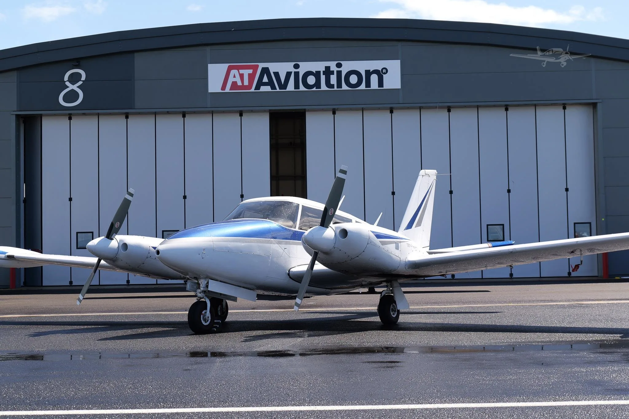 Exterior view of a 1967 PIPER TWIN COMANCHE B, G-UAVA.