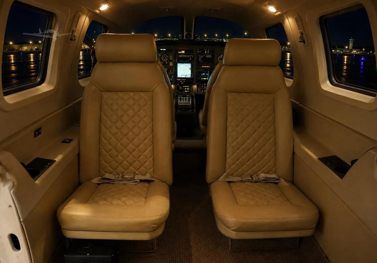 Cabin interior of a 1998 PIPER JETPROP.