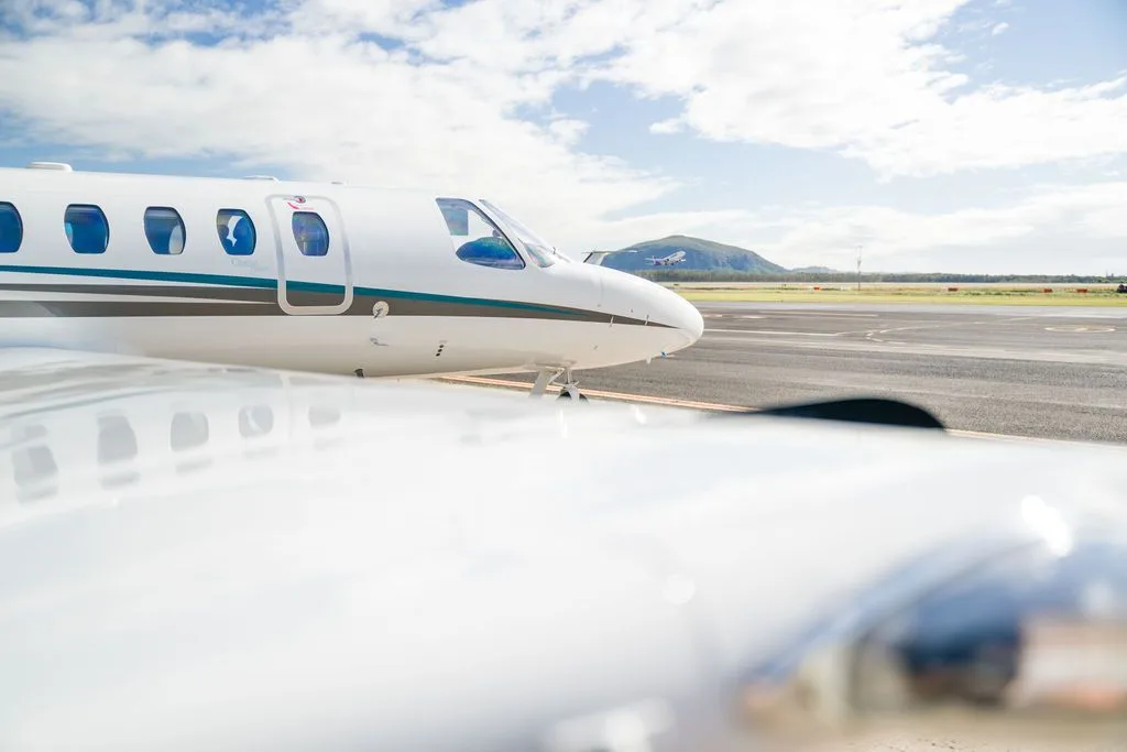 Exterior view of a 2001 Cessna Citation Bravo, VH-CCJ.
