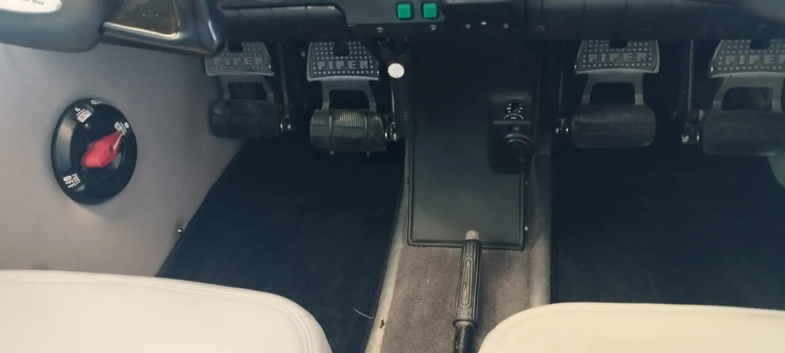 Cockpit and instrument panel of a 1977 Piper PA-28R-201 Arrow III.