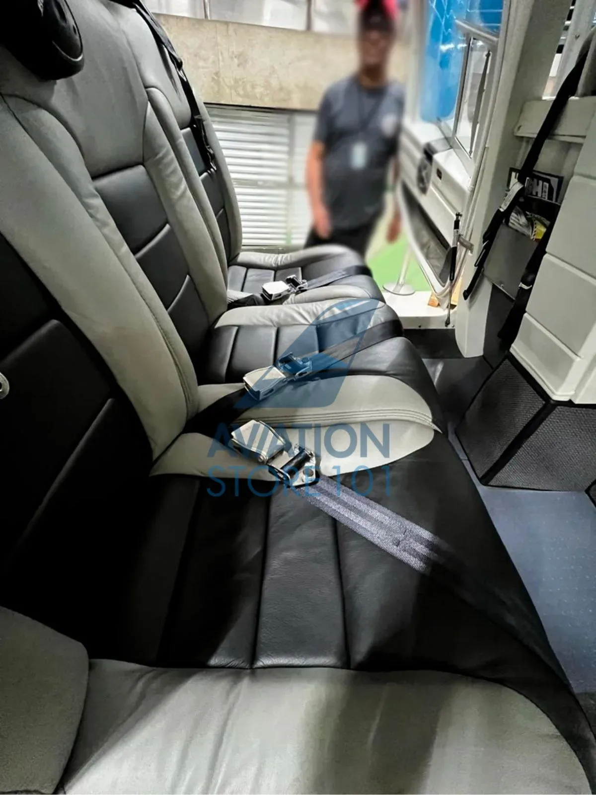 Cabin interior of a 1994 Bell 206B Jet Ranger III.