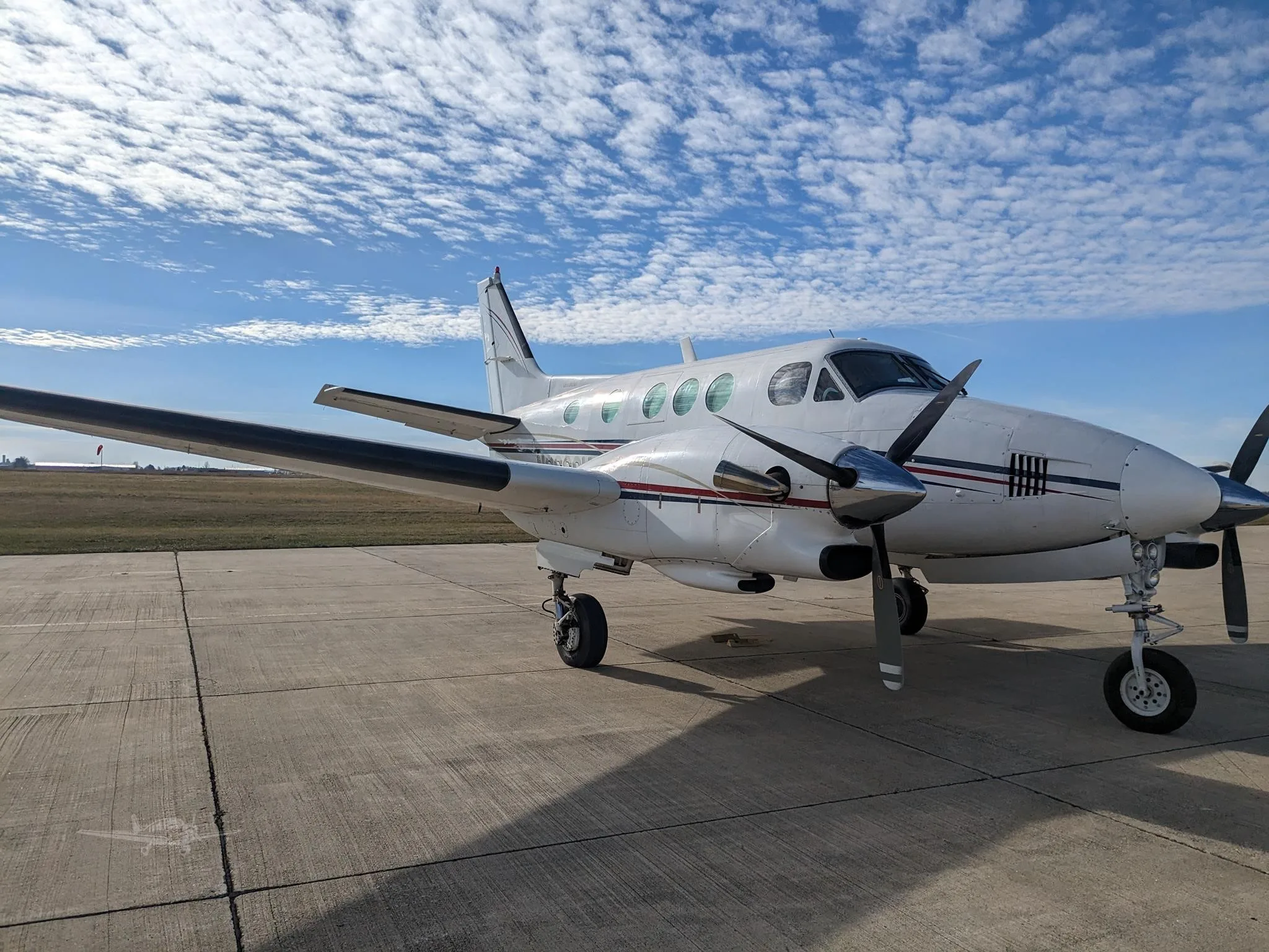 Exterior view of a 1979 BEECHCRAFT KING AIR E90, N366GW.