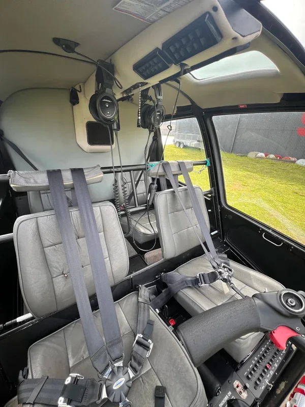 Cabin interior of a 2007 Robinson R44 Raven II.