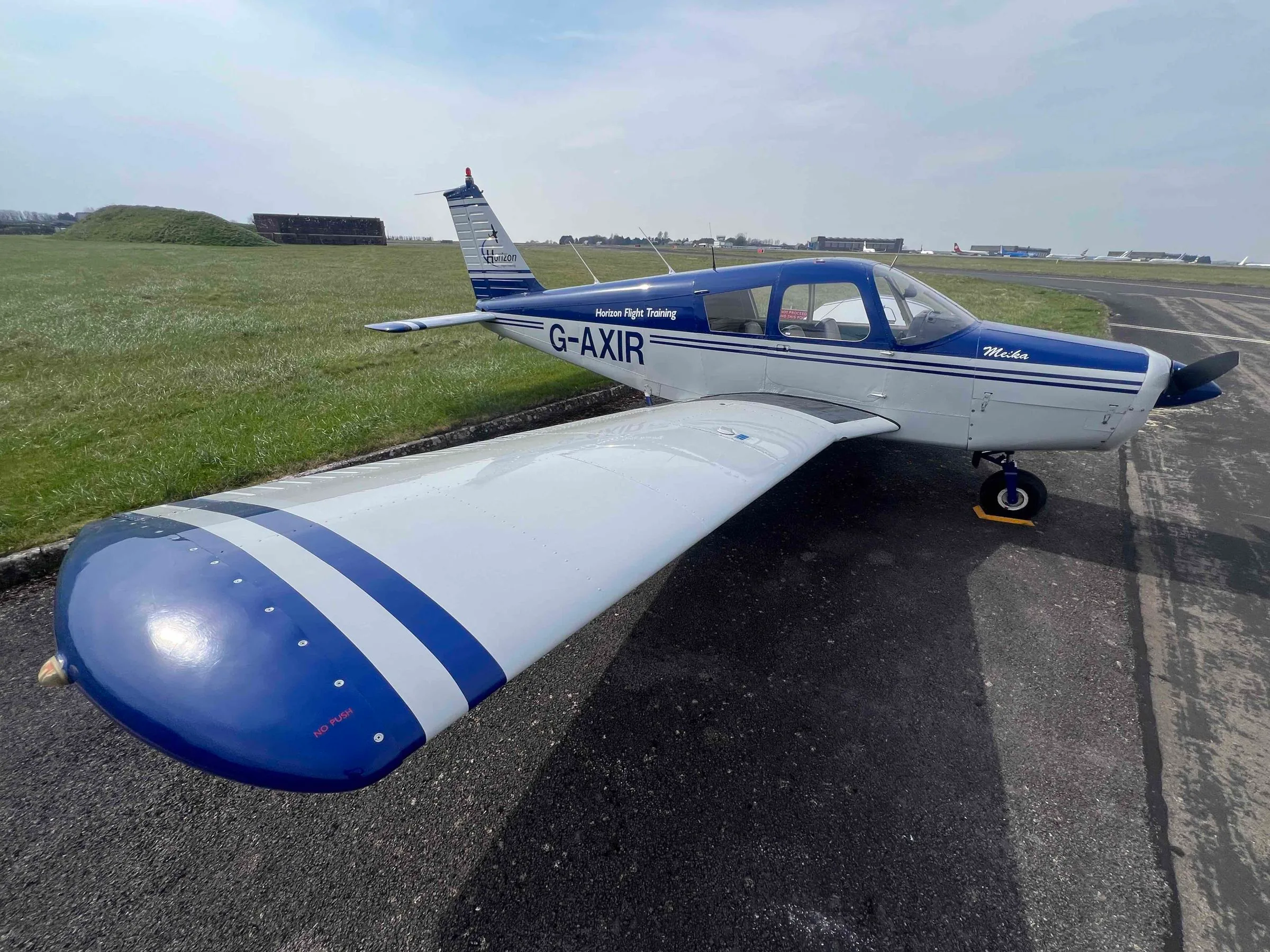 Exterior view of a 1969 Piper PA-28-140 Cherokee.