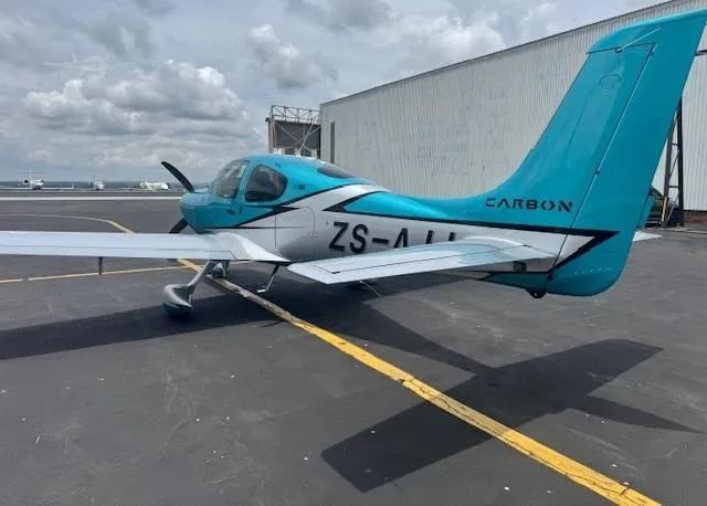Exterior view of a 2022 CIRRUS SR22-G6 TURBO, ZS-AJJ.