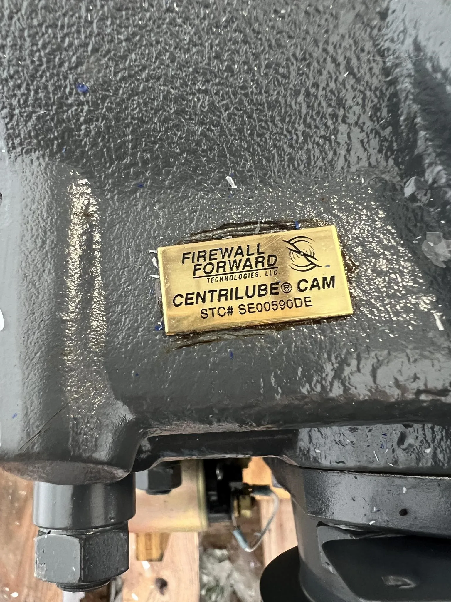 Engine detail of a 1990 ROBINSON R22 BETA.