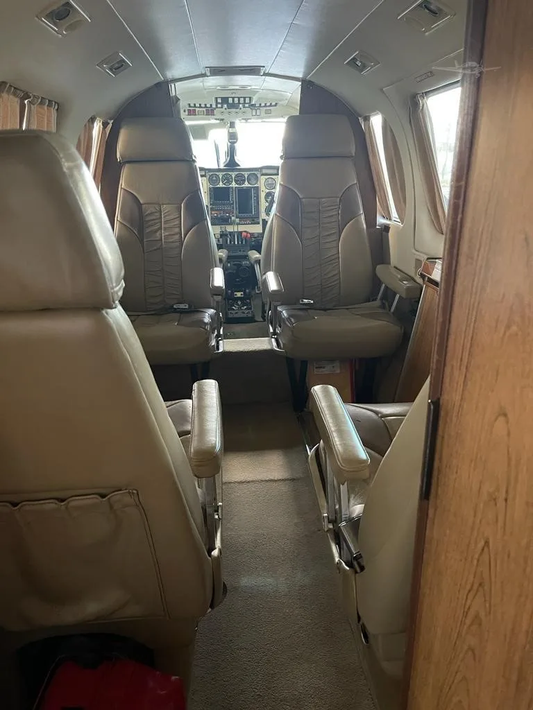 Cabin interior of a 1984 PIPER NAVAJO CHIEFTAIN.