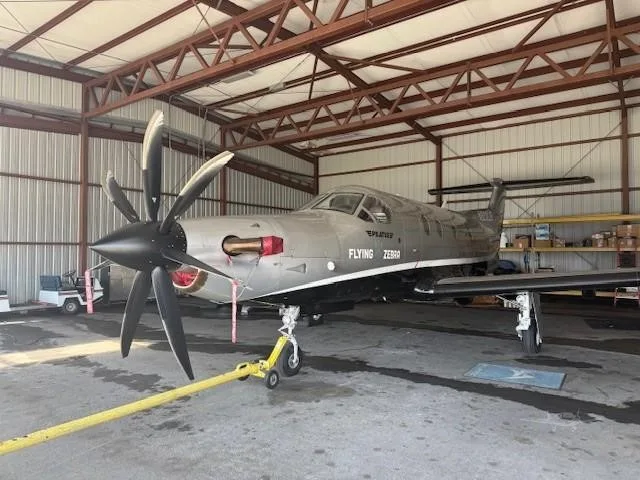 Exterior view of a 2005 PILATUS PC-12/45, N408FZ.