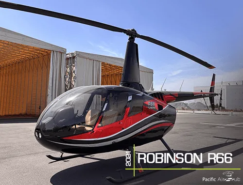 Marketing image of a 2021 Robinson R66.