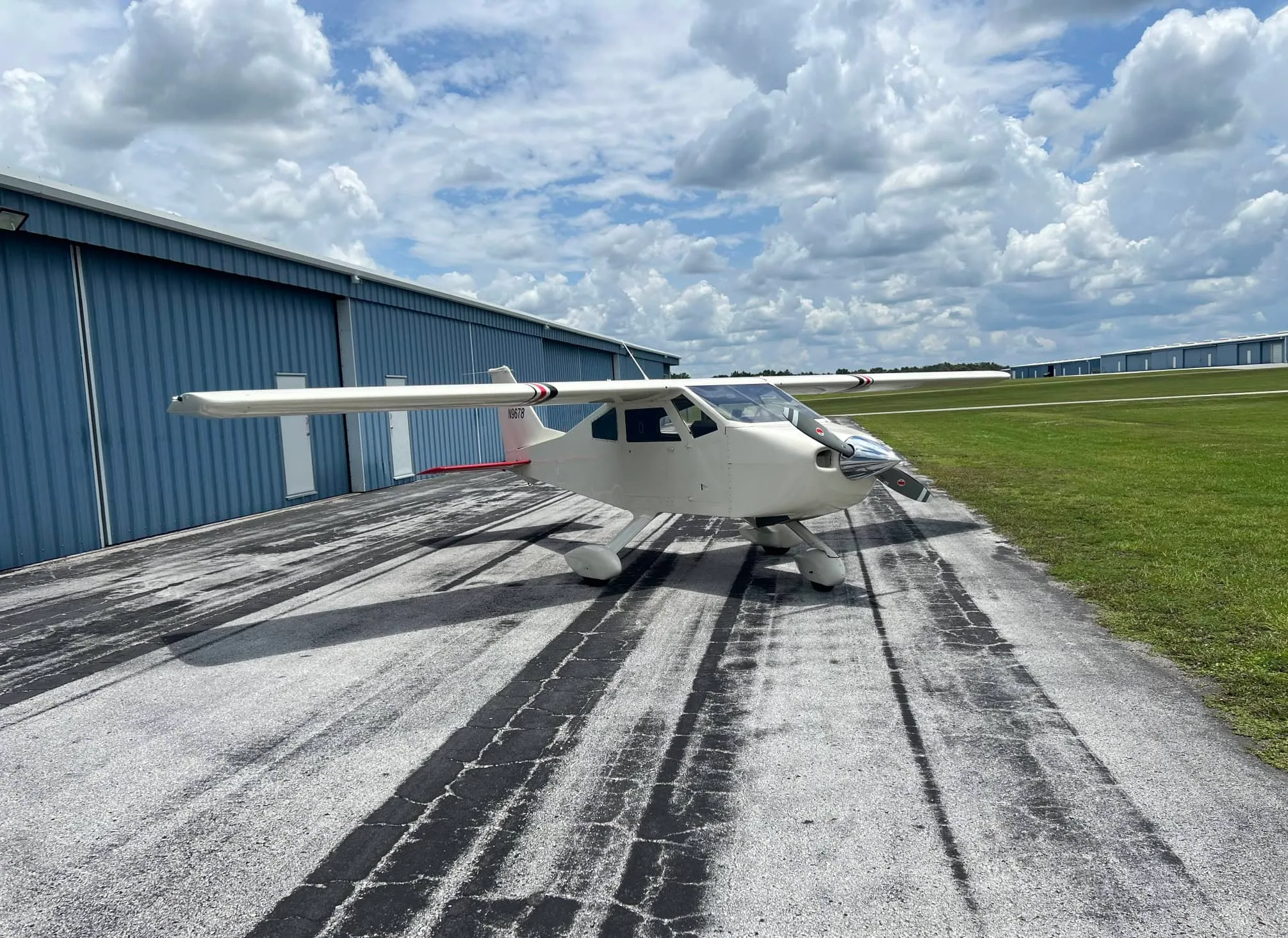 Exterior view of a 1968 Piper 182H.