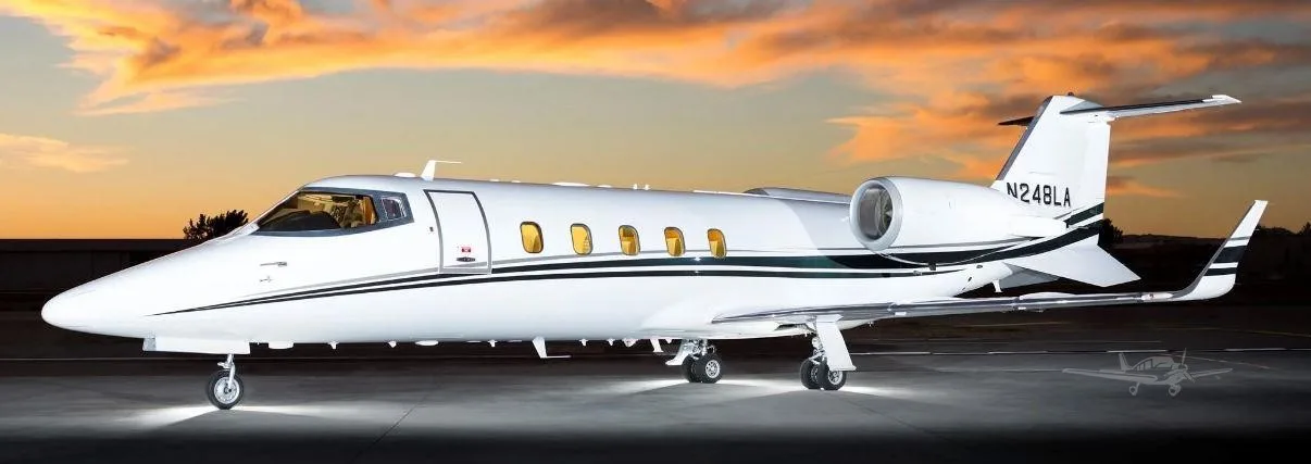 Exterior view of a 2002 LEARJET 60, N248LA.