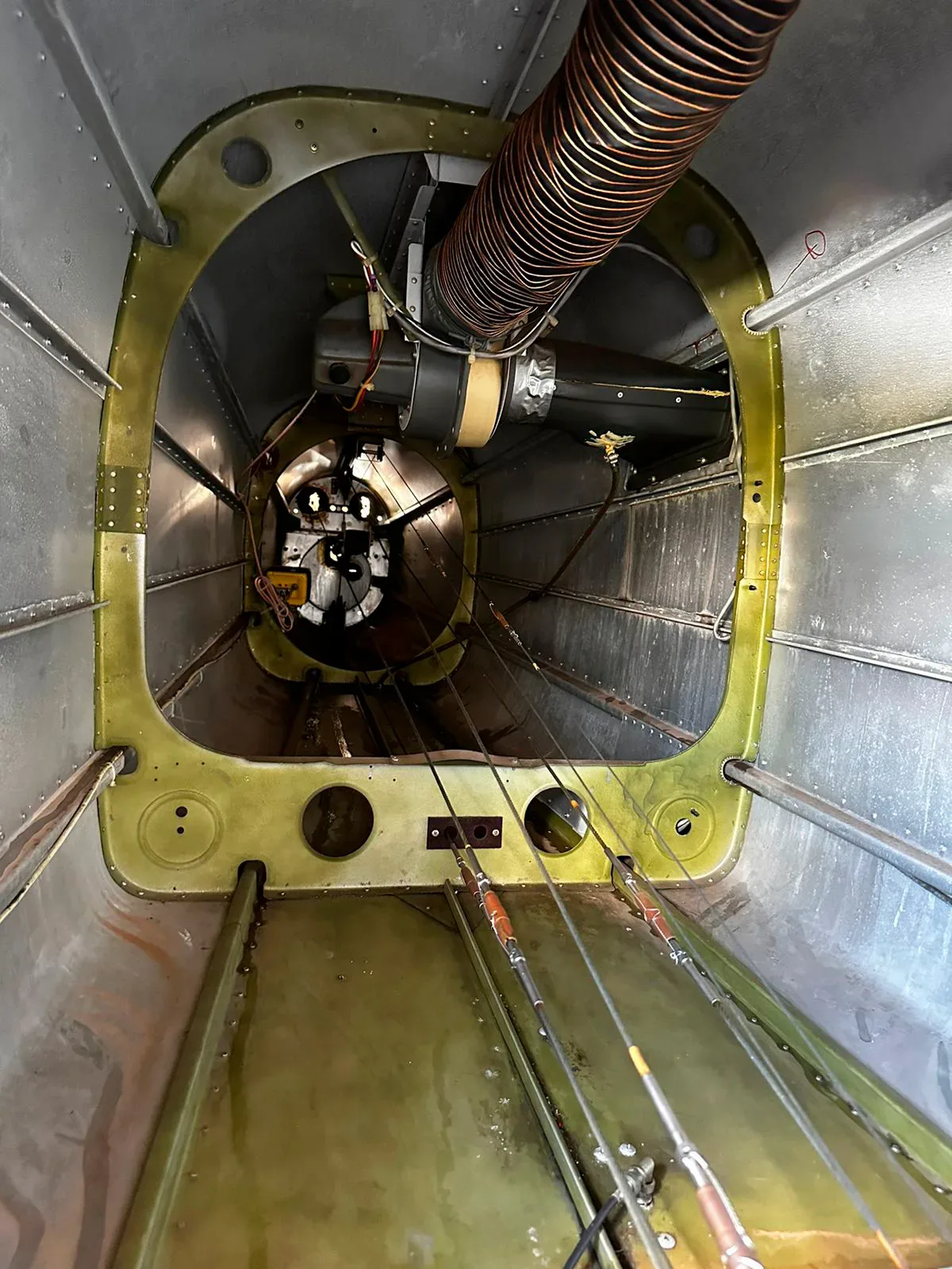 Engine detail of a 1985 Piper Warrior II PA-28-161.