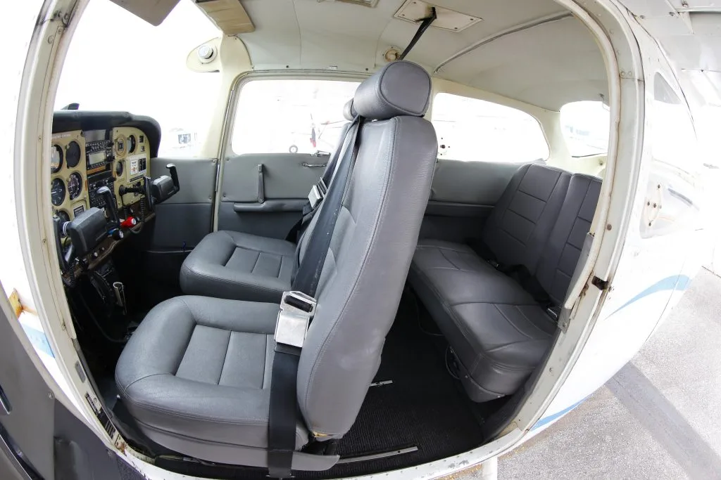 Cabin interior of a 1981 Cessna 172R.