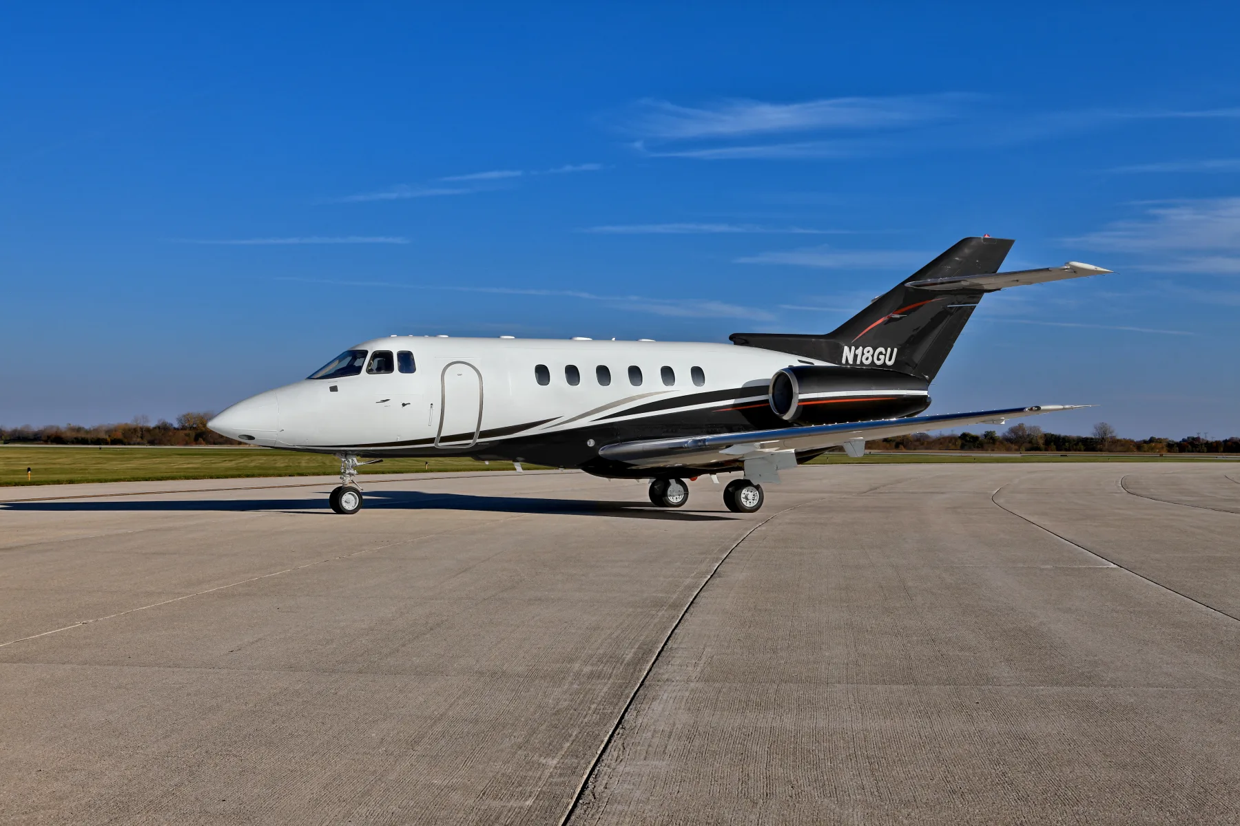Cabin interior of a Hawker 800XP –.