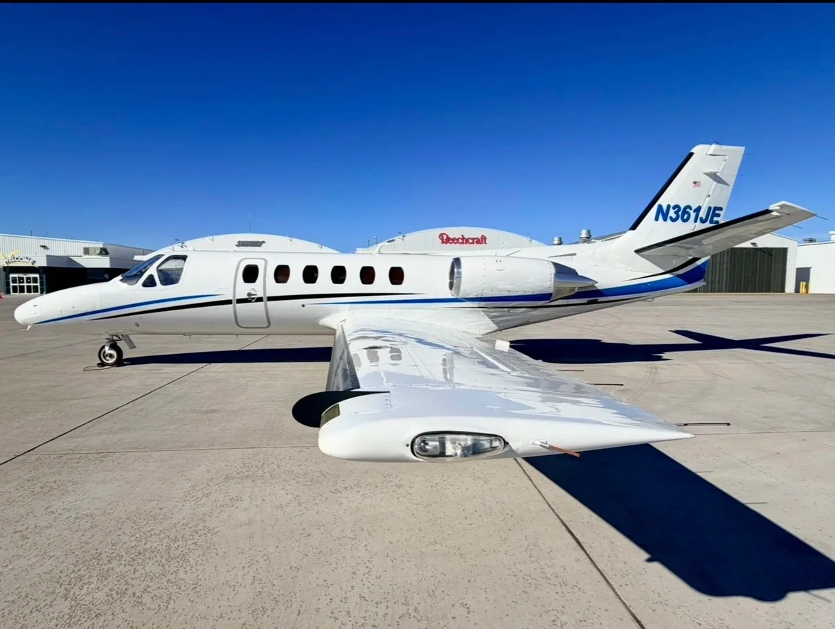 Exterior view of a 1992 Cessna Citation II.