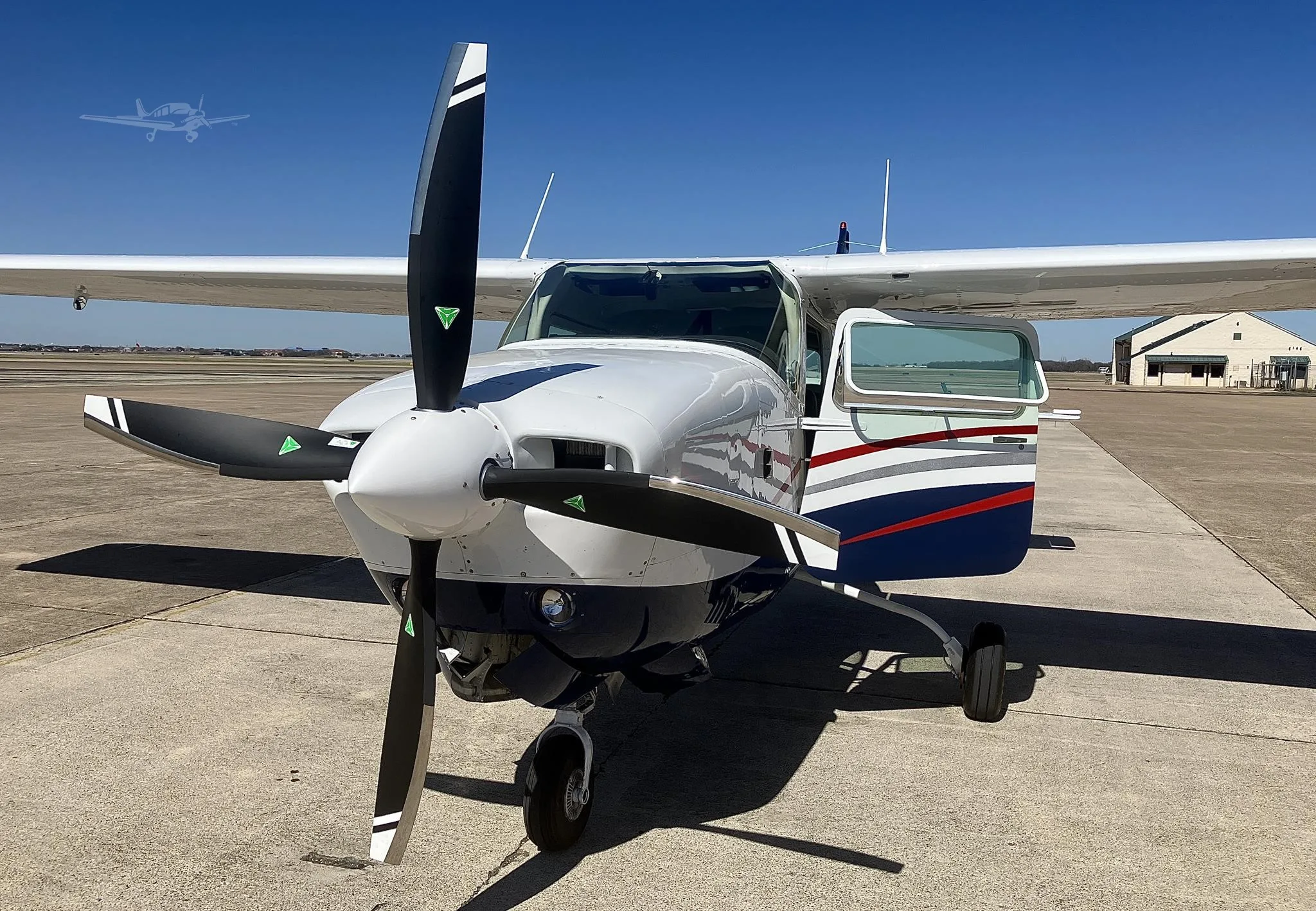 Exterior view of a 1979 CESSNA TURBO 210N, N6505N.