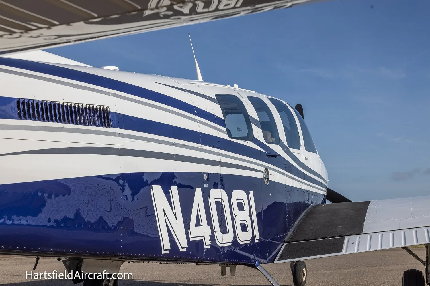 Exterior view of a 2016 Beechcraft G36 Bonanza.