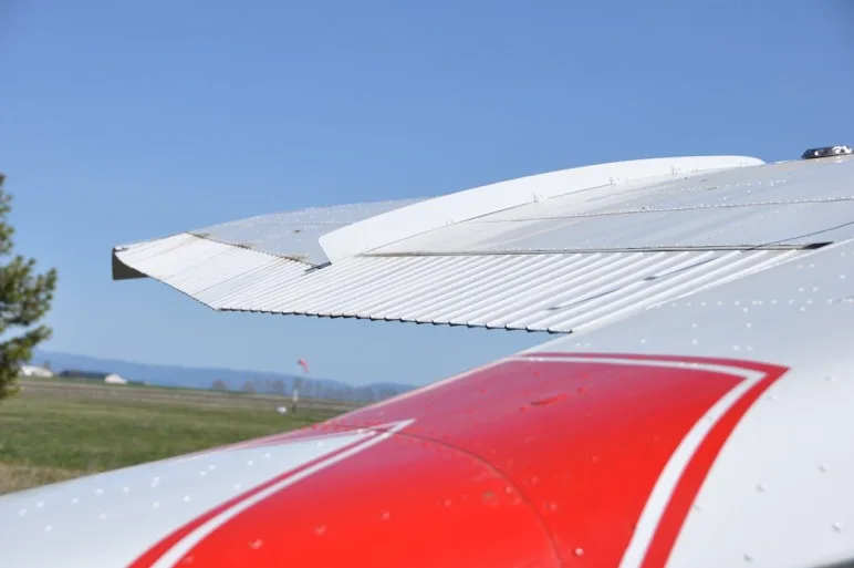 Engine detail of a 1973 Cessna 185F.
