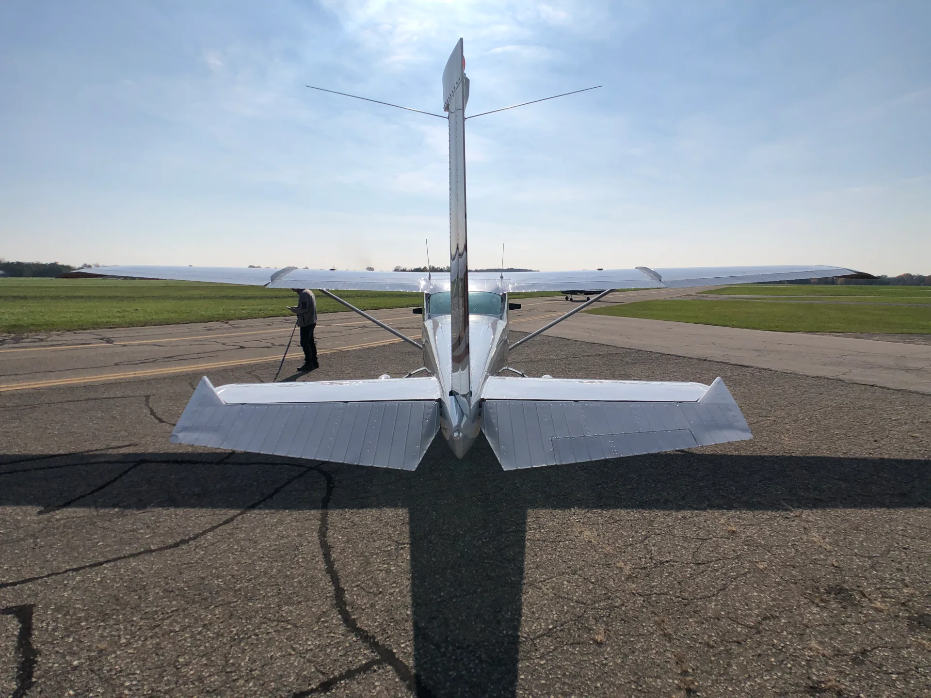 Exterior view of a 1964 Cessna 182, N3401S.