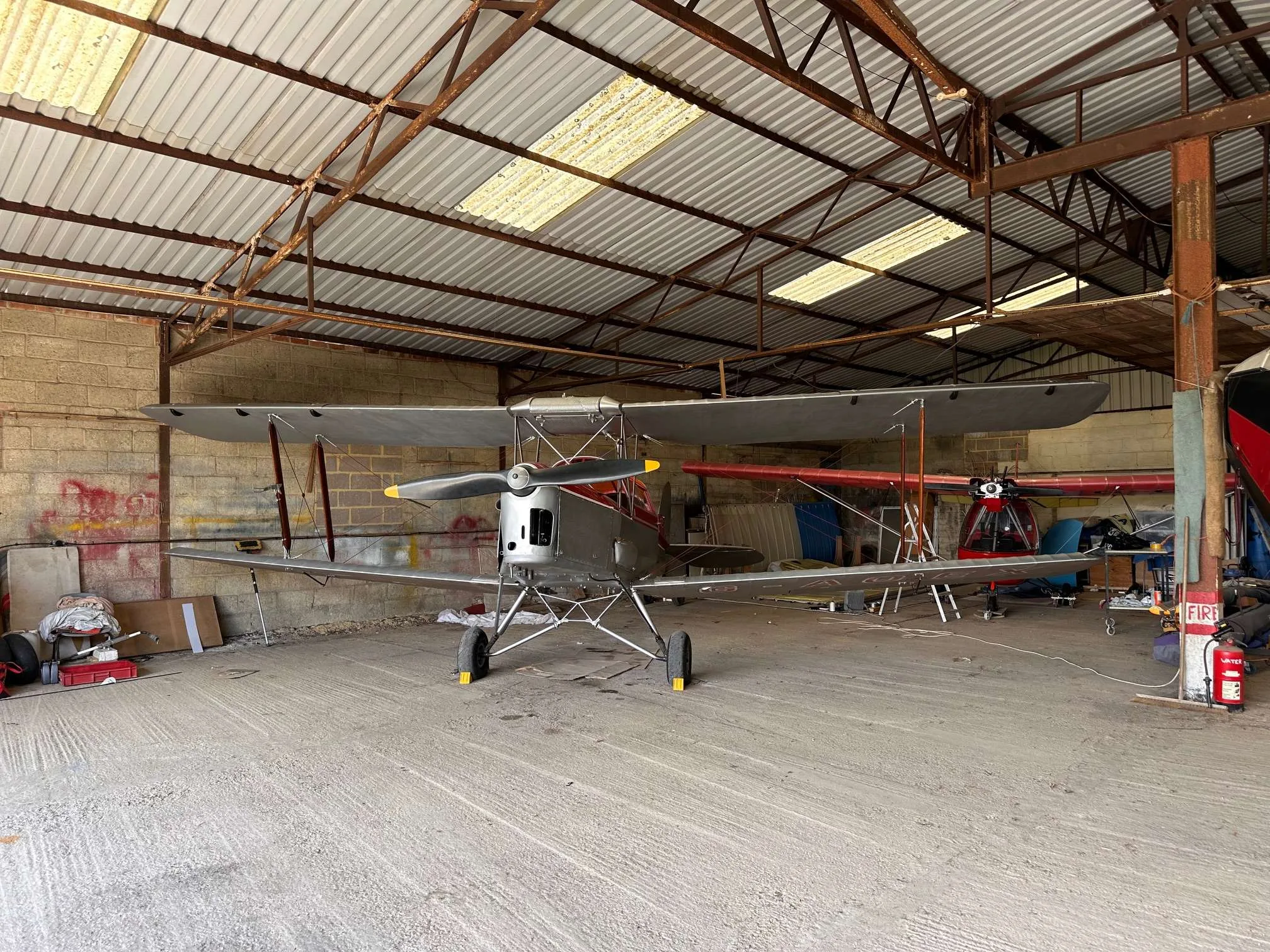 Exterior view of a 1957 de Havilland DH82A Tiger Moth Jackaroo Conversion.