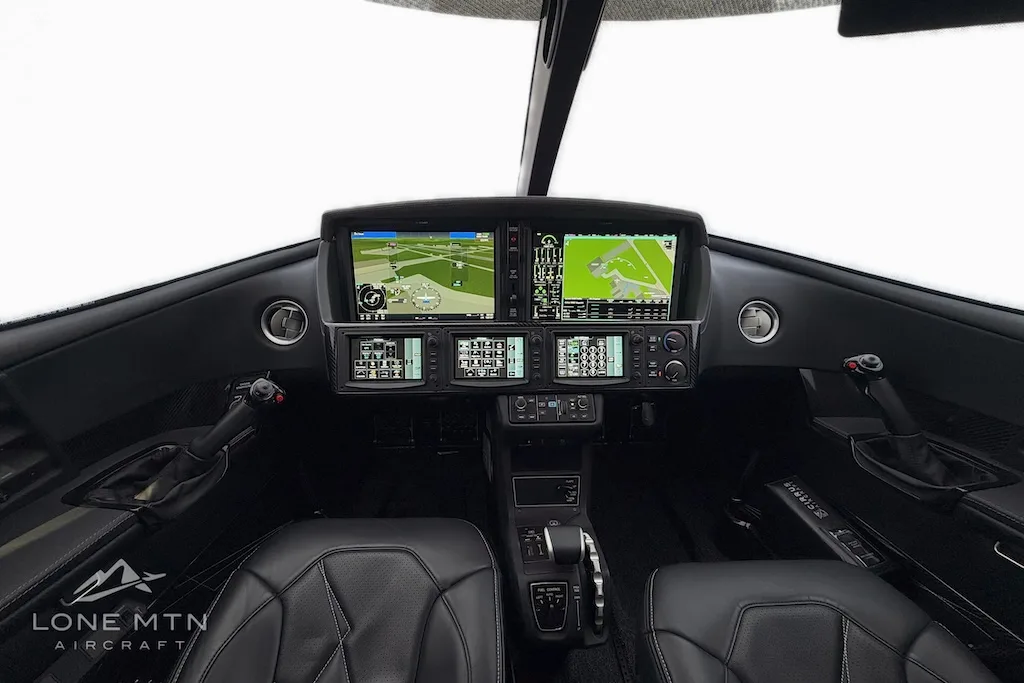 Cockpit and instrument panel of a 2024 Cirrus SF50 G2+ Vision Jet.