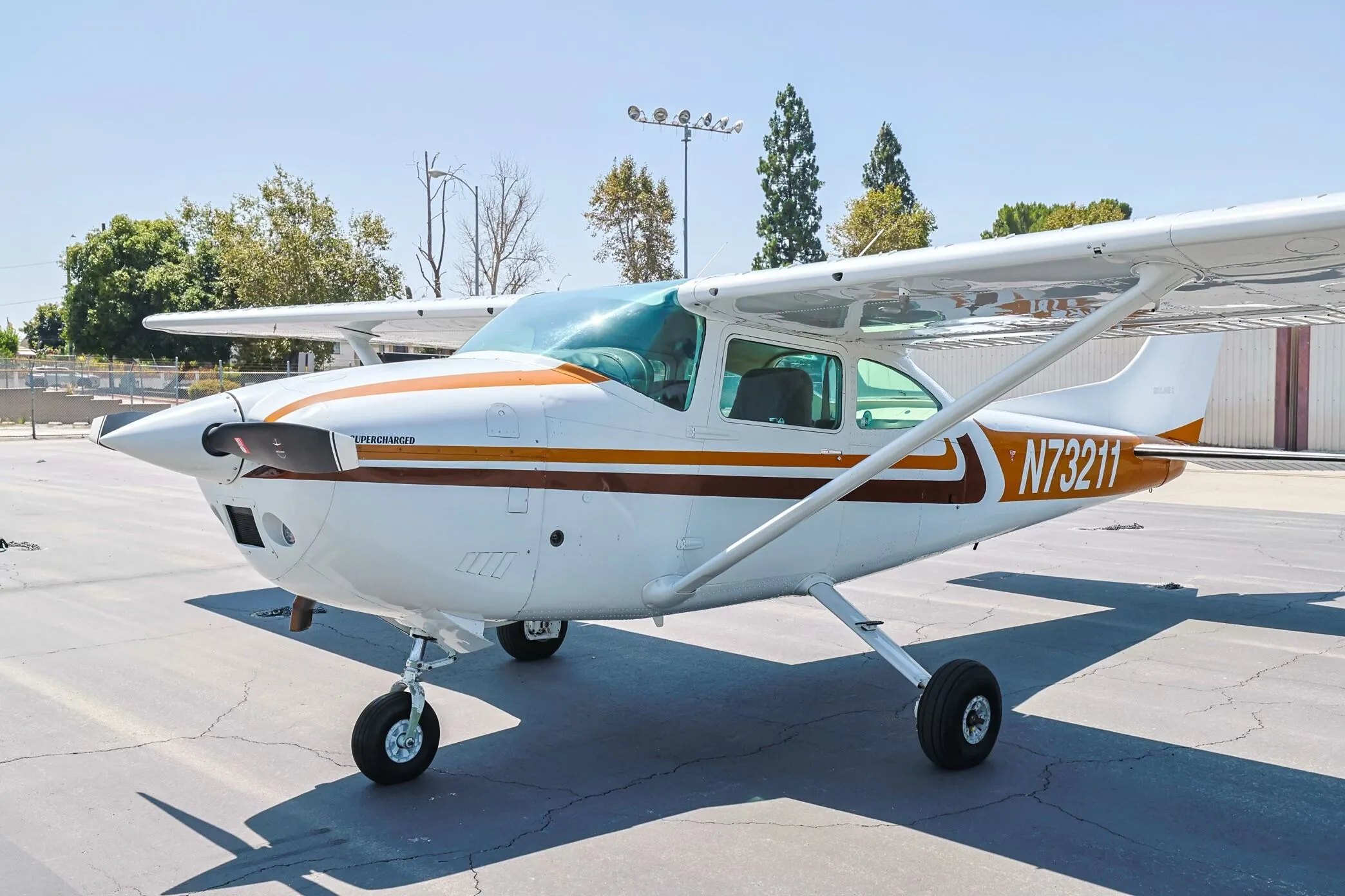 Cabin interior of a 1978 Cessna 182Q Skylane.