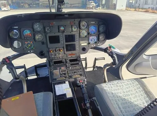 Cockpit and instrument panel of a 2006 EUROCOPTER EC135T2+.