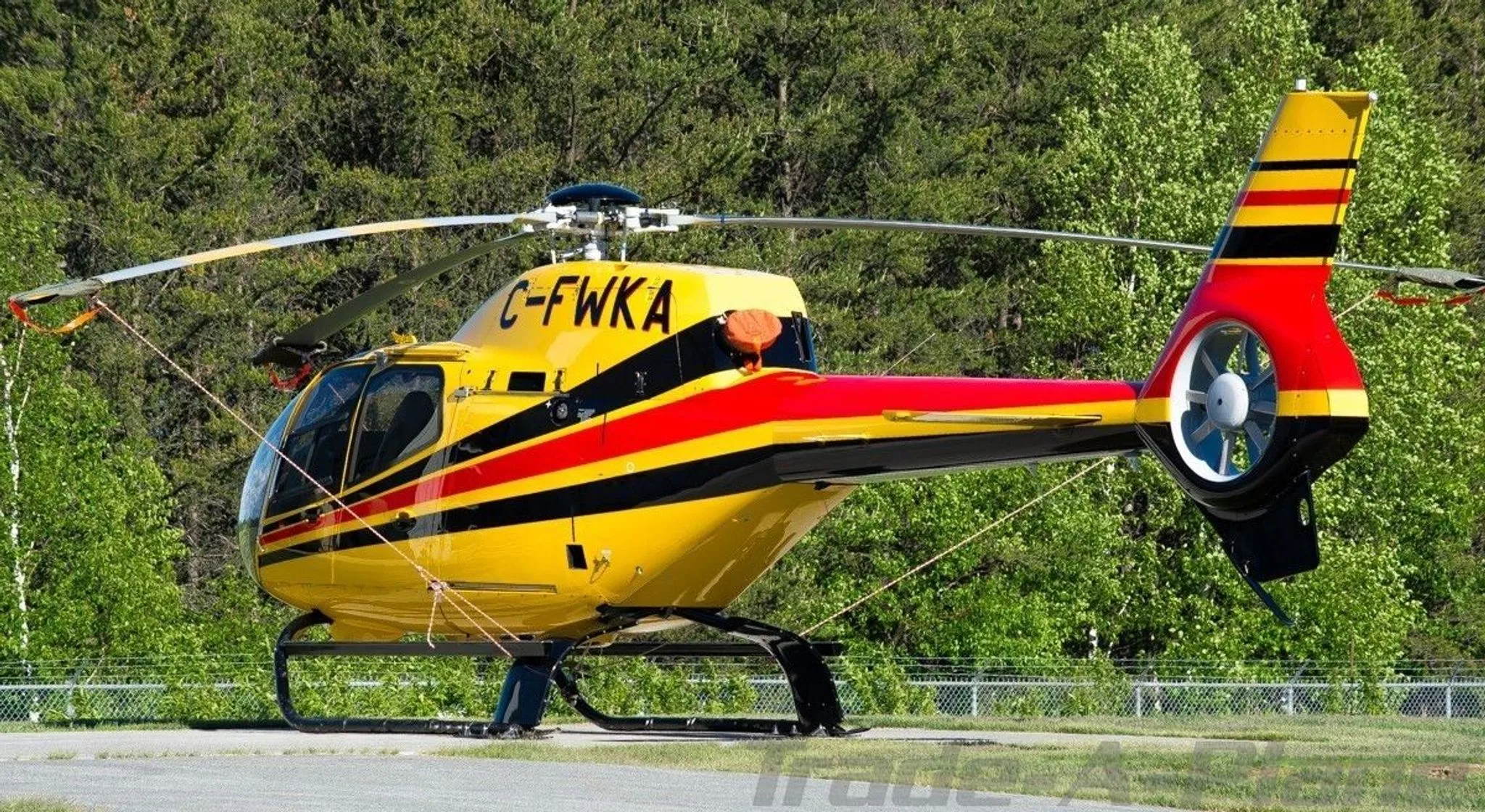 Exterior view of a 2007 EUROCOPTER EC 120B, C-FWKA.