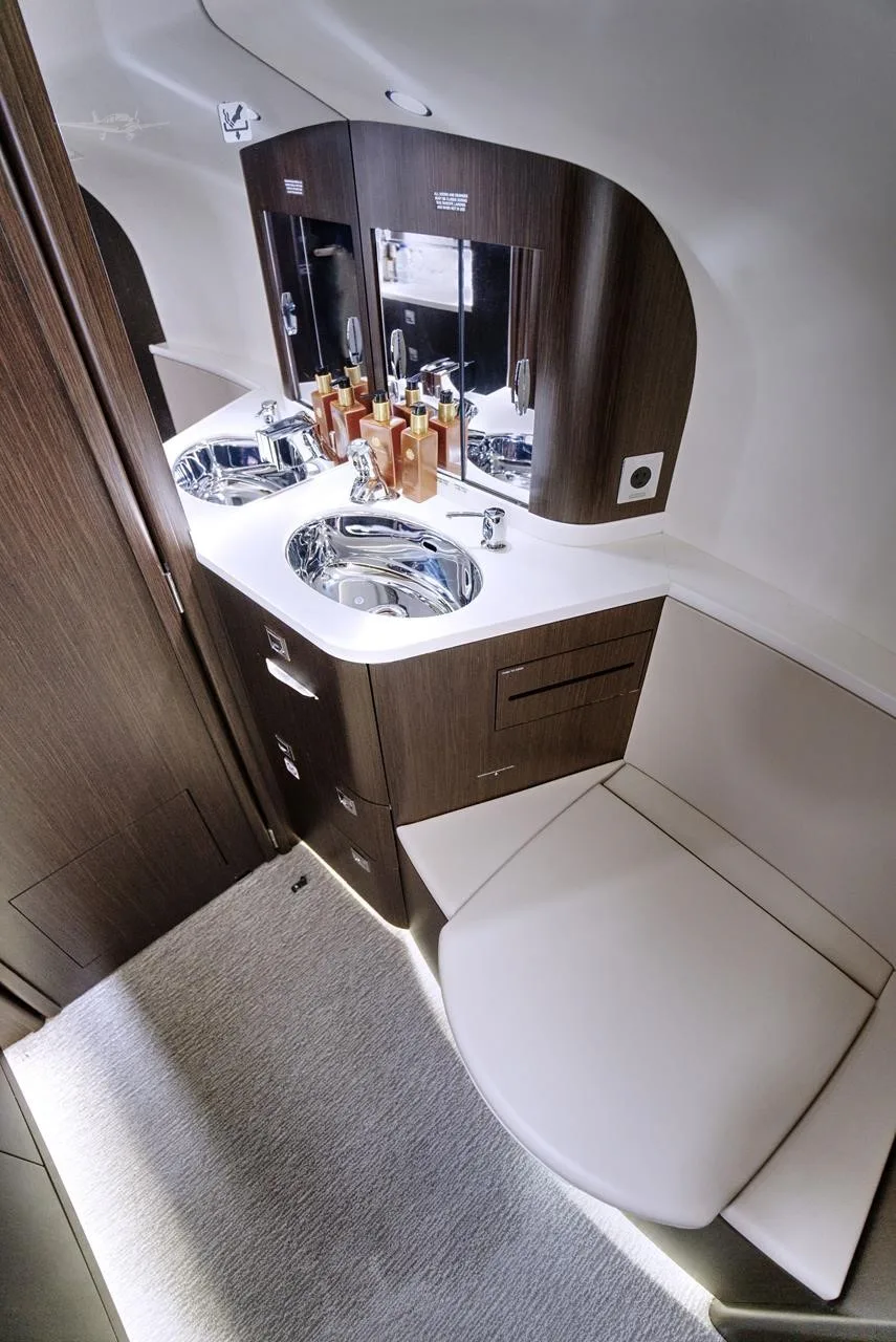 Cabin interior of a 2020 DASSAULT FALCON 7X.
