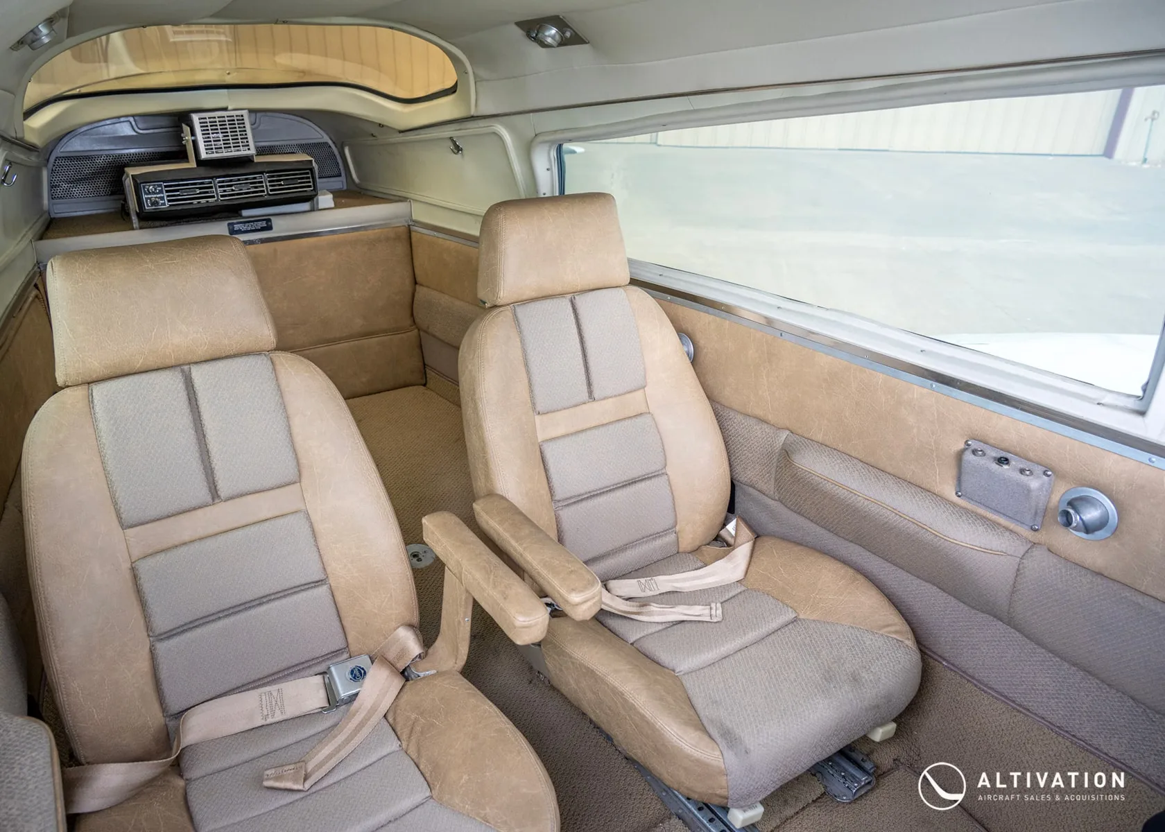 Cabin interior of a 1979 Cessna T310R.