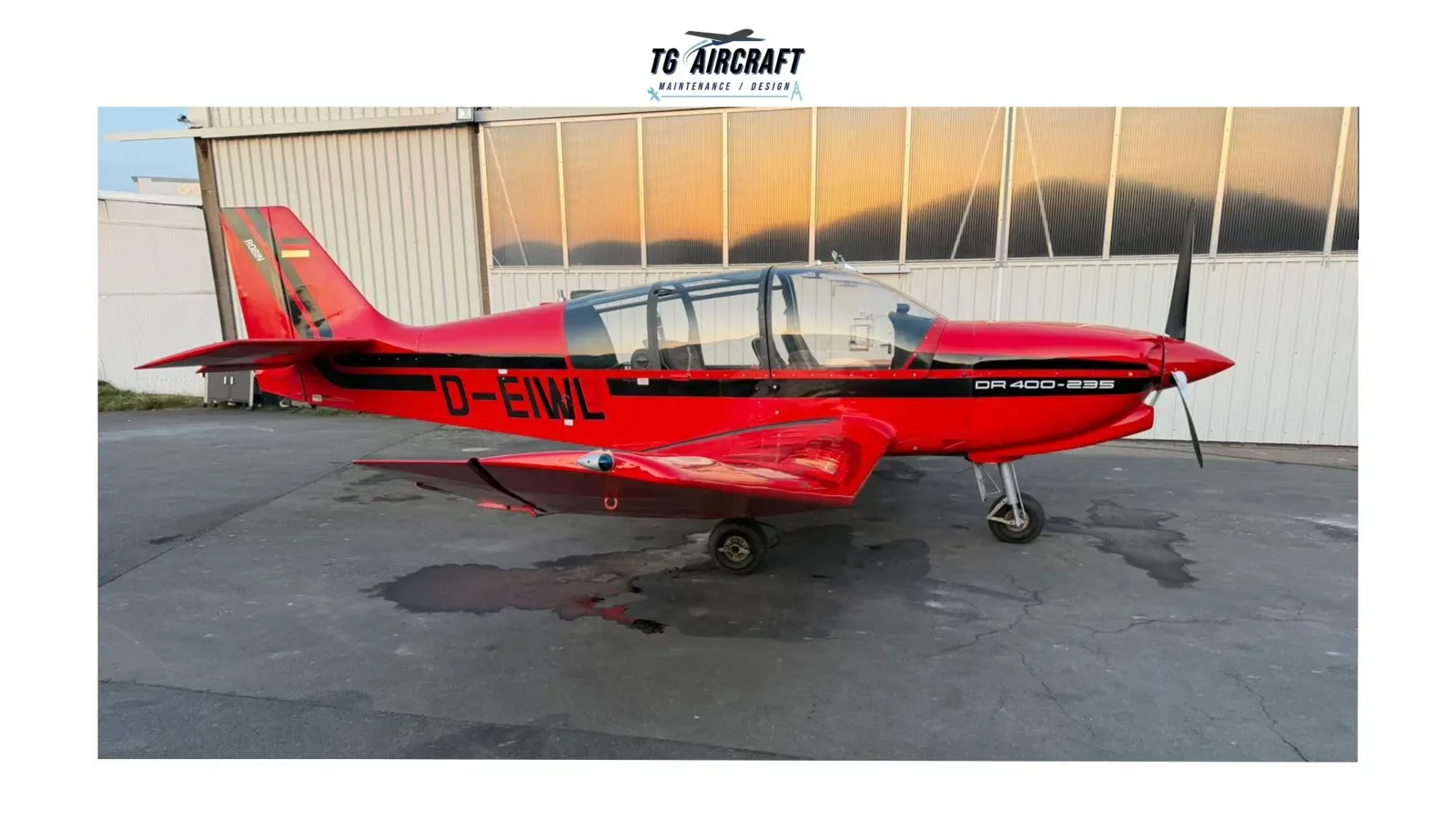 Exterior view of a 1988 Robin DR400-235.