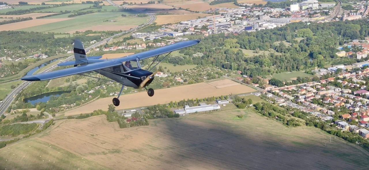 Marketing image of a 1946 Cessna 140.
