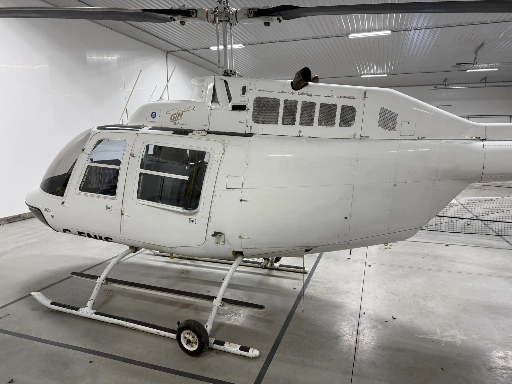 Exterior view of a 1981 BELL 206B, C-FNIF.
