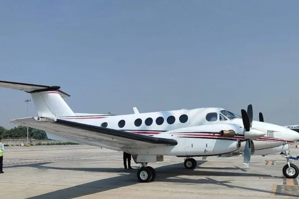 Cabin interior of a 2010 Beech King Air B200.
