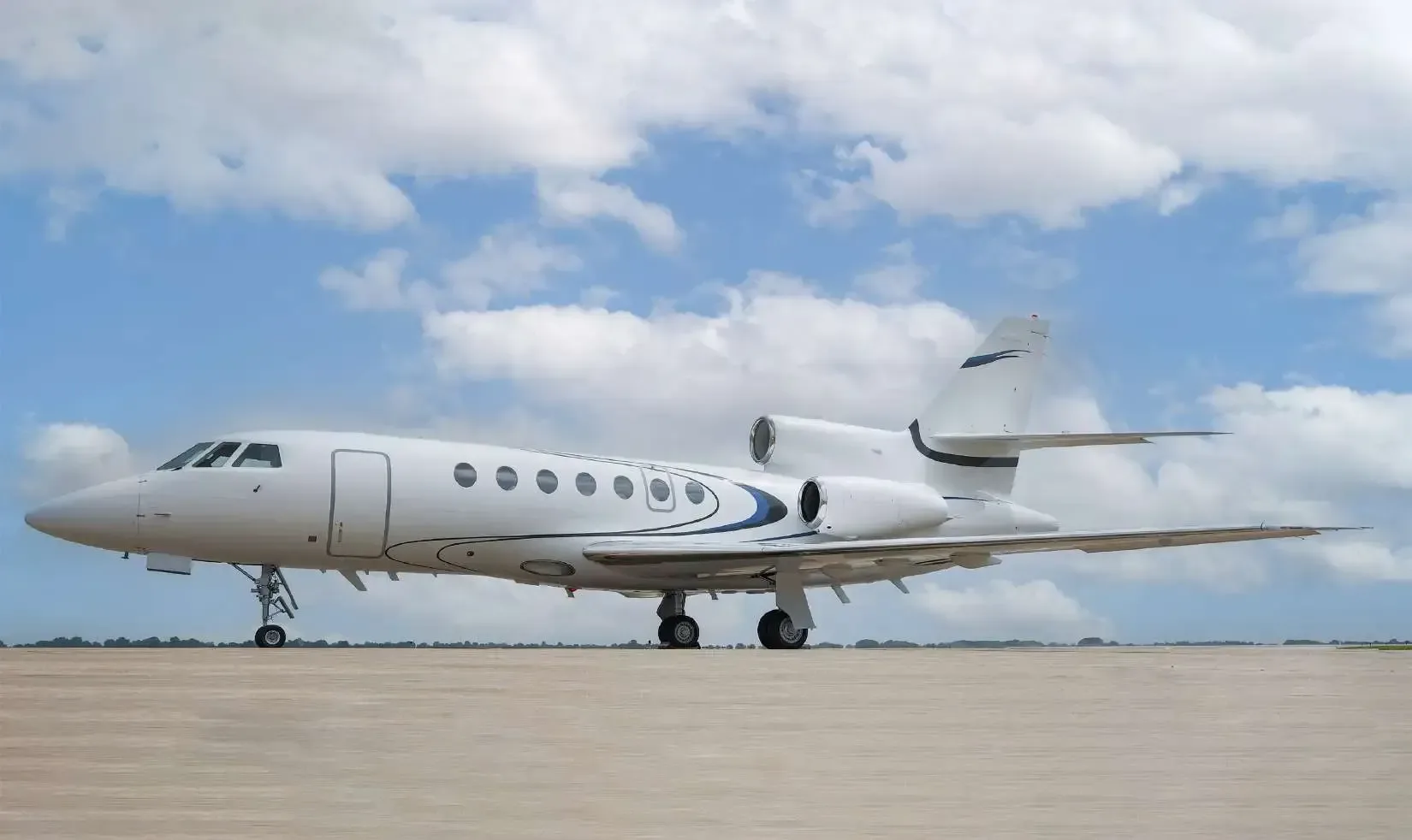 Cabin interior of a 2001 Dassault Falcon.