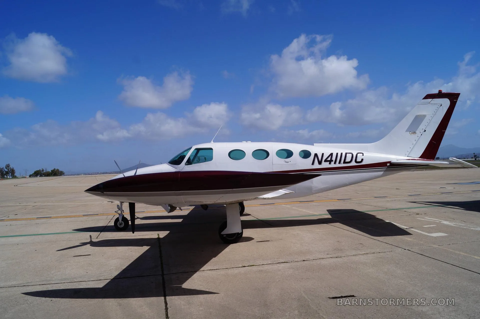Exterior view of a 1965 Cessna 411.