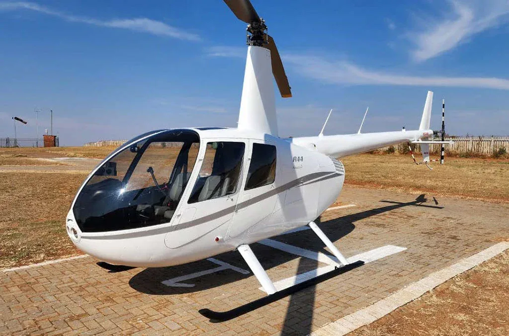Exterior view of a 2007 Robinson R44.