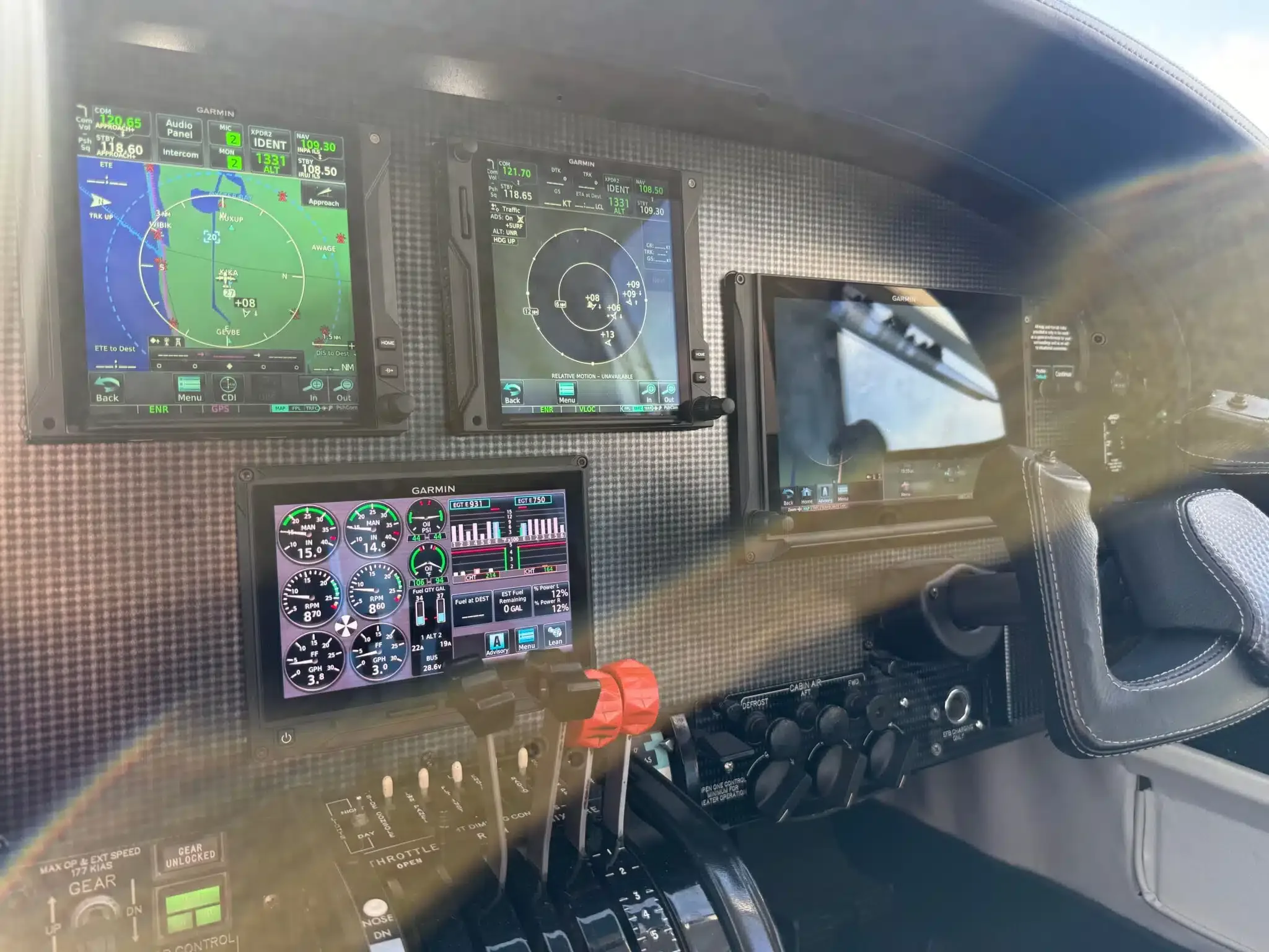 Avionics suite of a 1980 Cessna 414A.
