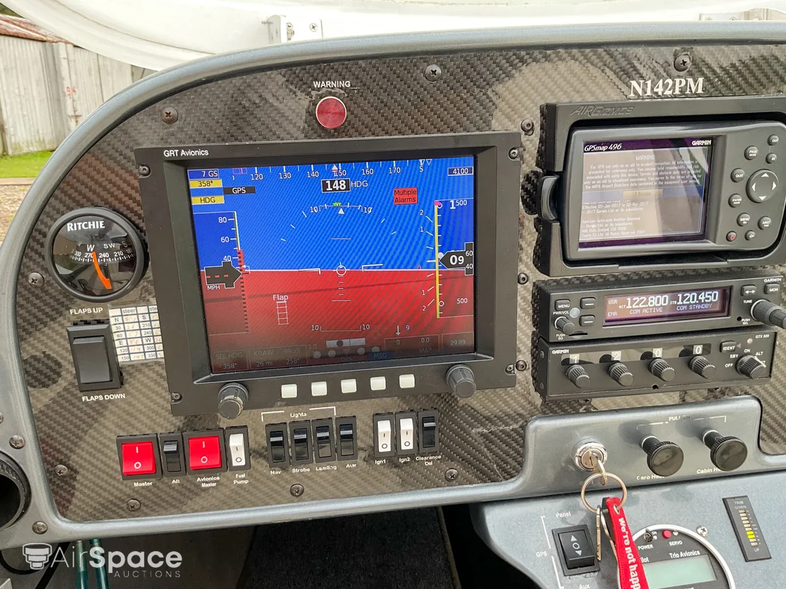 Cockpit and instrument panel of a 2018 ARION ACFT LIGHTNING.